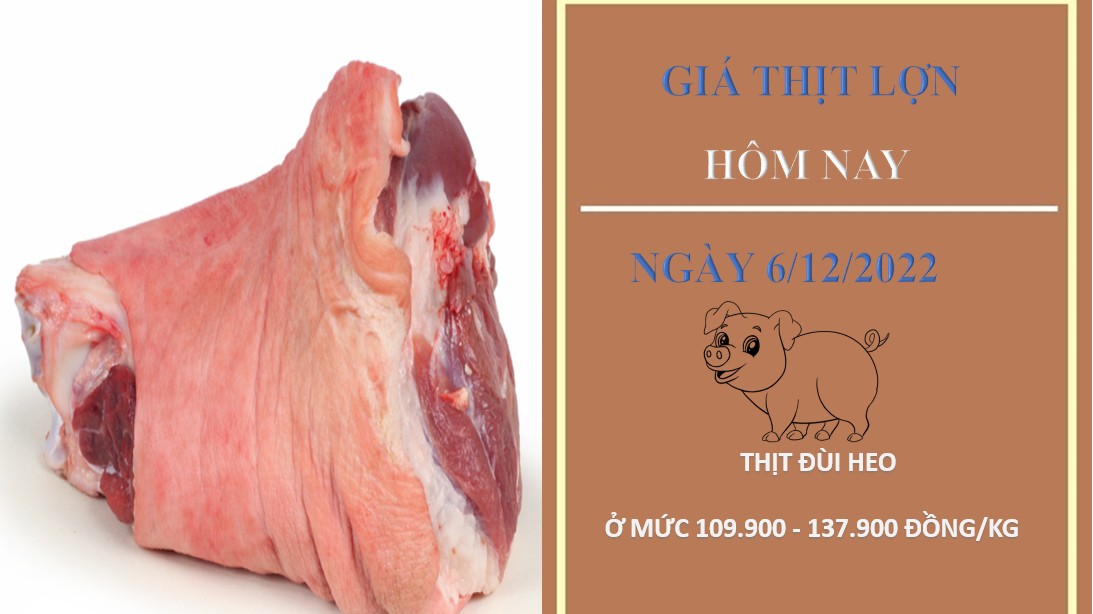 Giá thịt heo hôm nay 6/12/2022: Thịt đùi heo Meat Deli tiếp tục giữ giá ổn định