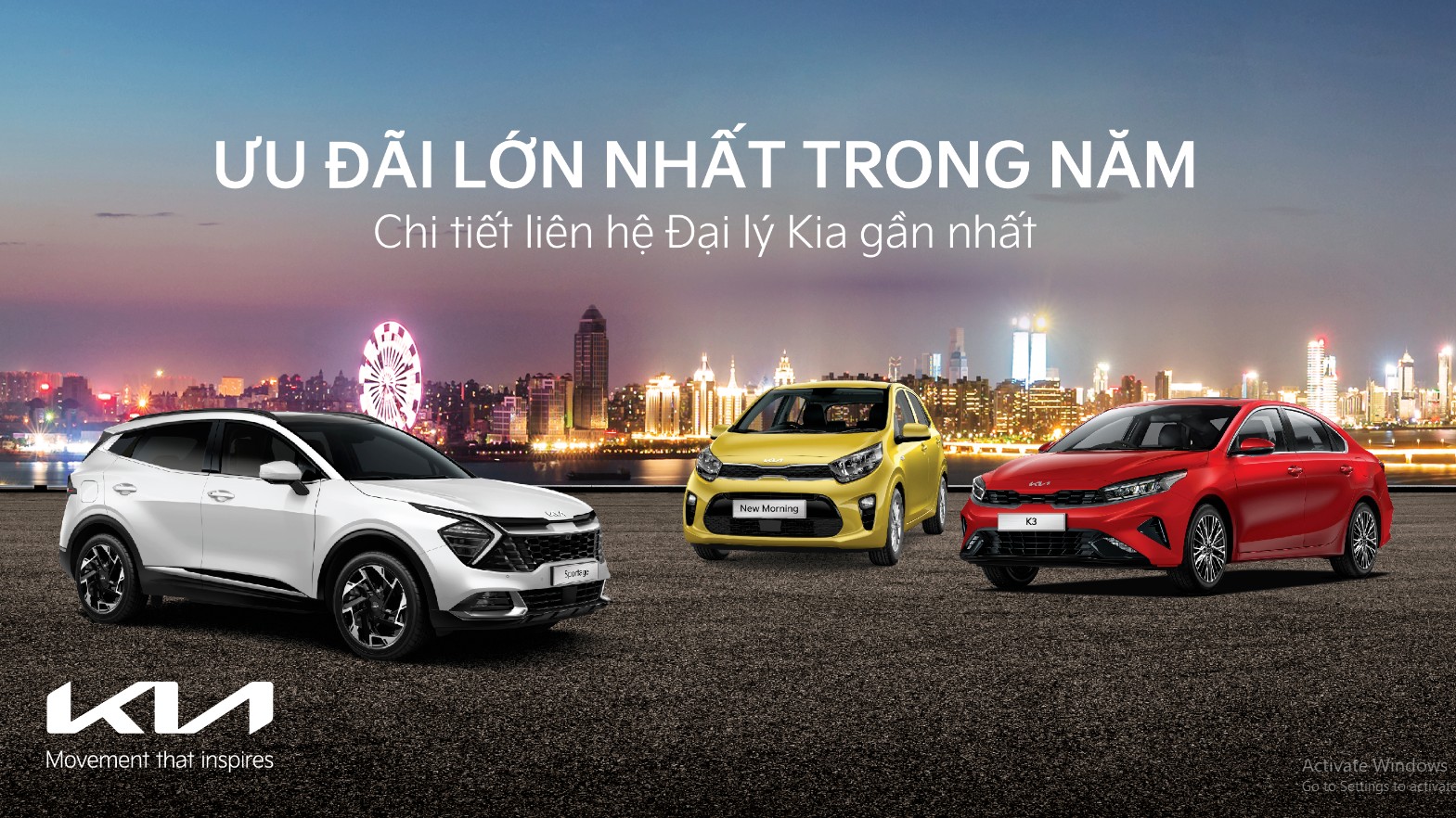 Kia ra mắt ưu đãi lớn nhất trong năm tại các đại lý trên toàn quốc