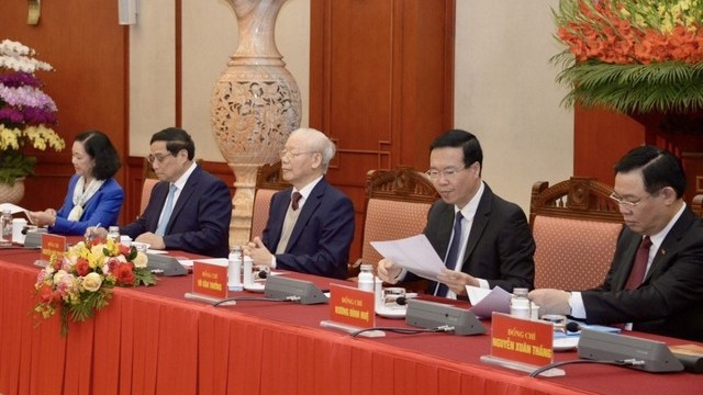 Tổng Bí thư Nguyễn Phú Trọng chủ trì phiên họp thứ nhất Tiểu ban văn kiện Đại hội XIV của Đảng